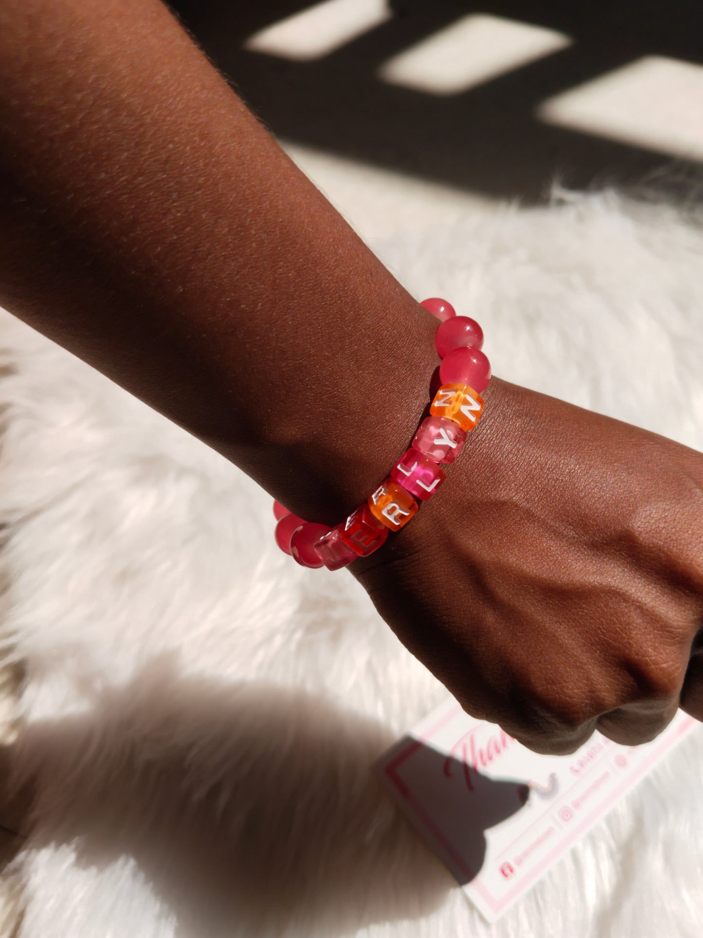 Cherry Charm Name Bracelet