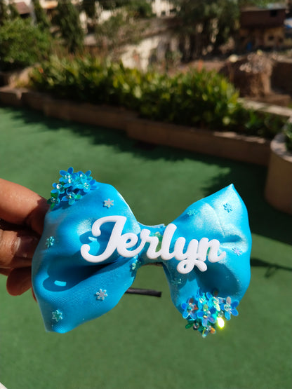 Elsa's Enchanted Satin Bow