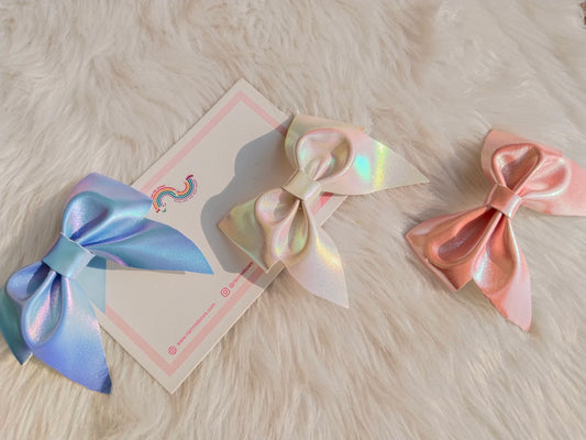 Holographic Pigtail Bows (Per Piece)