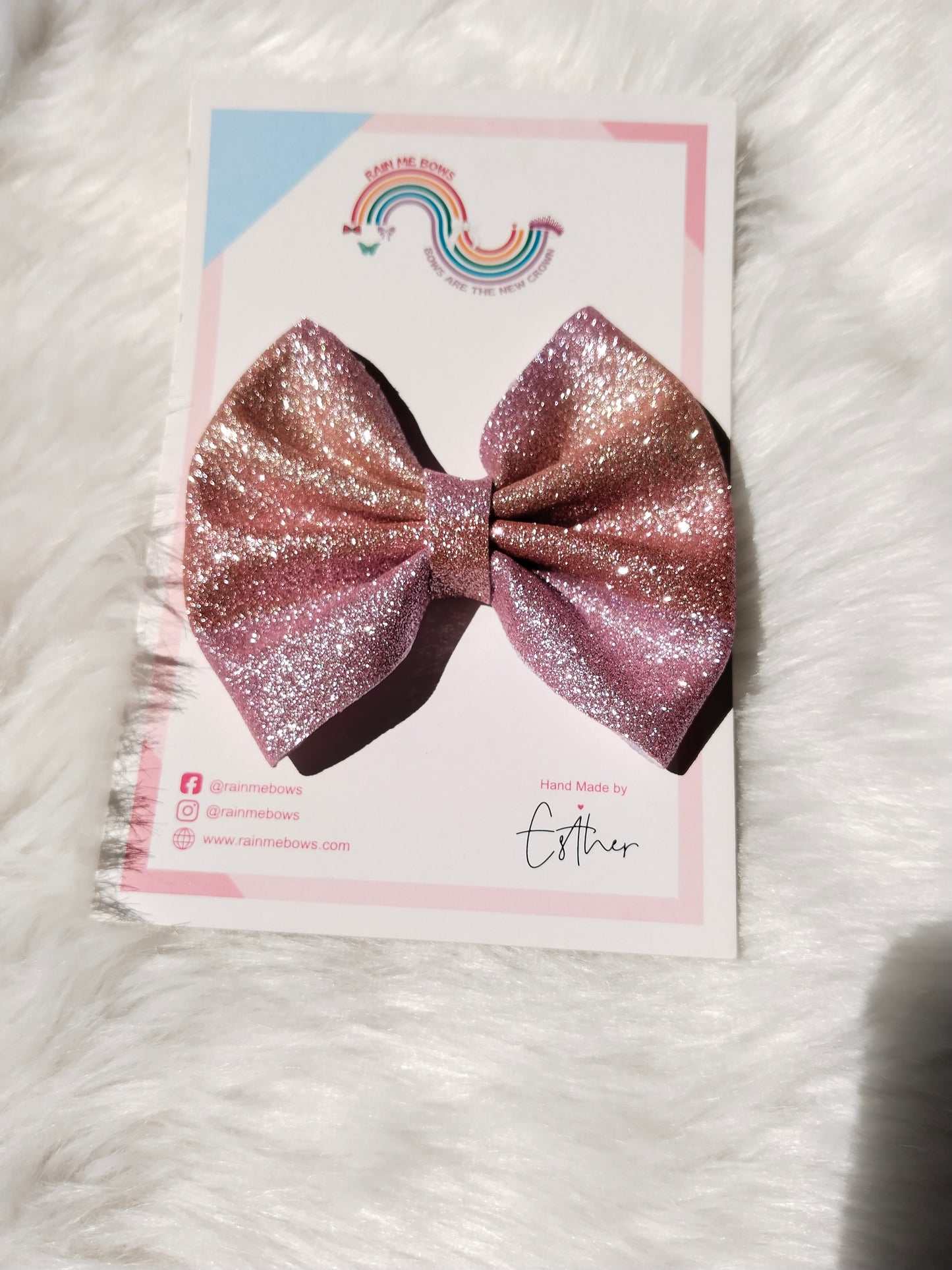 Multihued Glitter Glam Bow