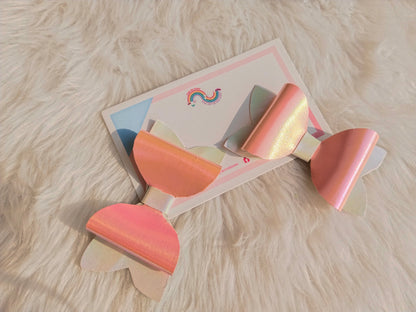 Pastel Peach Bow (2 pieces)