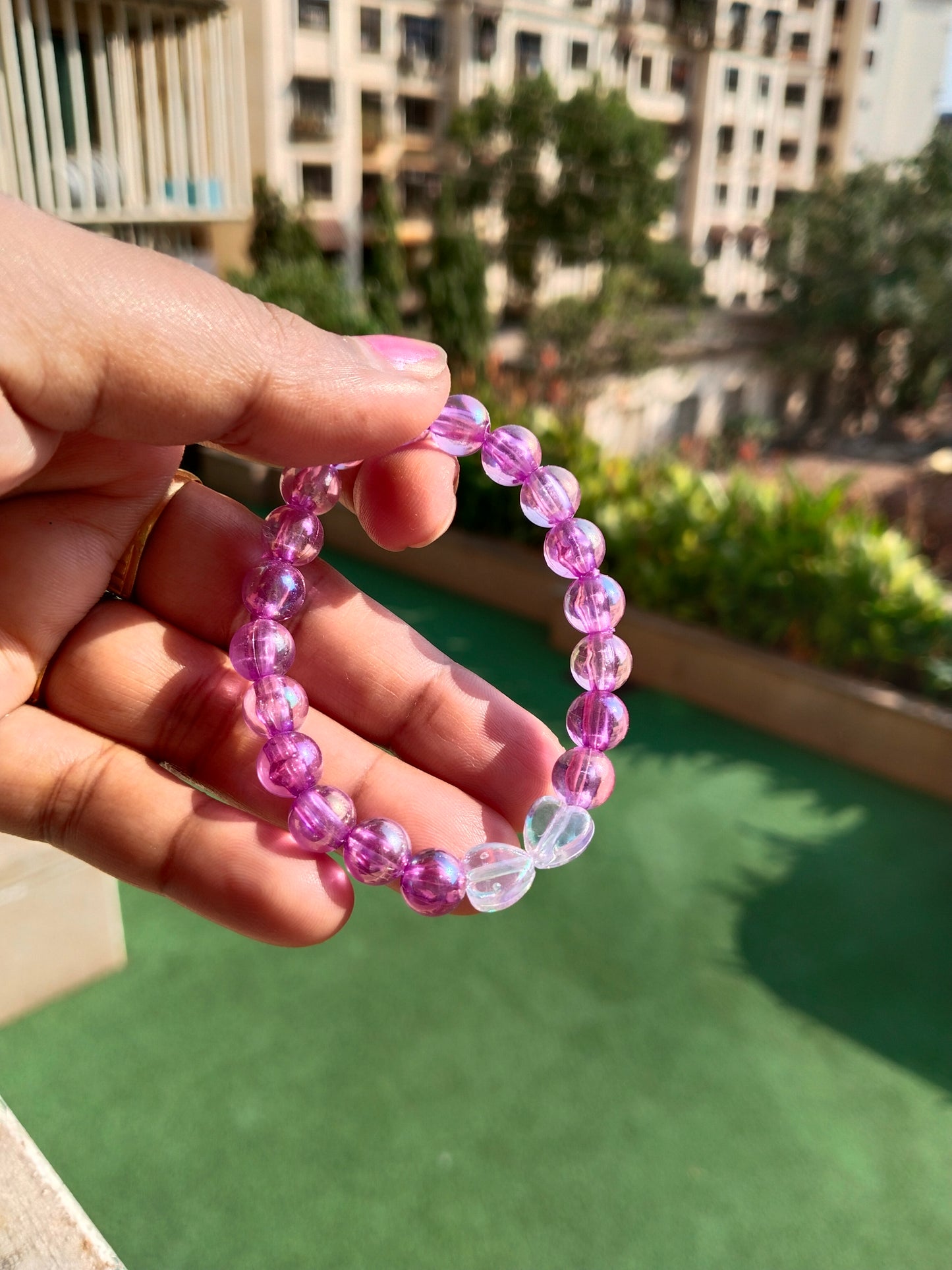 Purple Passion Heart Bracelet