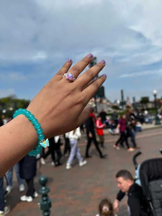 Radiant Bead Heart Ring